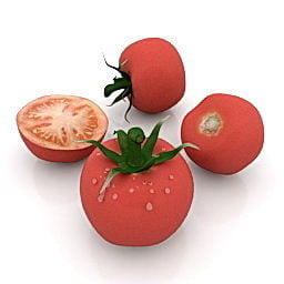西红柿水果3d模型