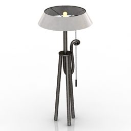Torchere Lamp Sphere Shade 3d model