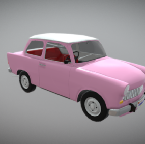 Trabant Pink Car 3d model