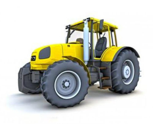 Yellow Farm Tractor