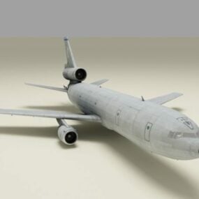 Vintage Çift Kanatlı Uçak 3D modeli