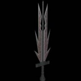 Gaming Style Bladed Sword 3d-model
