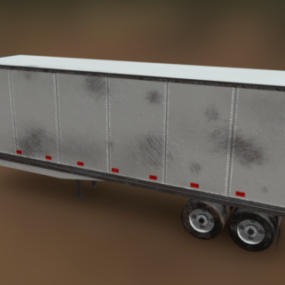 דגם תלת מימד של רכב נגרר למשאית