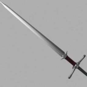 3д модель двуручного меча-оружия