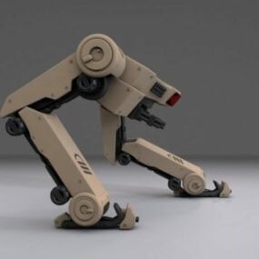 Two Legs Dog Robot 3d model