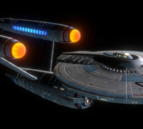 科幻USS星座宇宙飞船3d模型