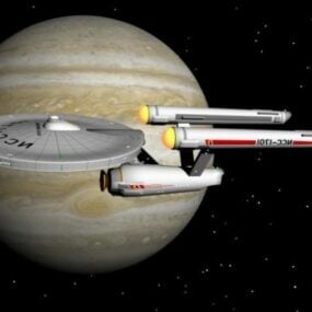 3D model vesmírné lodi USs Enterprise