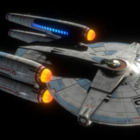 דגם תלת מימד של ספינת חלל של Uss Heracles Star Trek