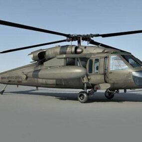 Uh-60 Blackhawk Army Helikopteri 3d-malli