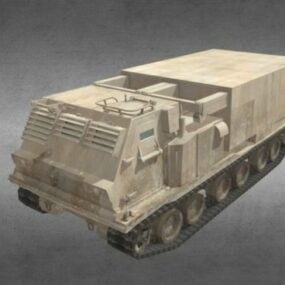 Model 3d Truk Militer AS Mlrs