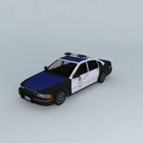 Modelo 3d de energía solar del coche de policía de EE. UU.