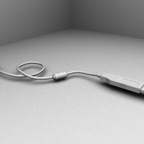 Câble USB modèle 3D