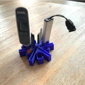 Afdrukbare USB SD Micro SD-houder 3D-model