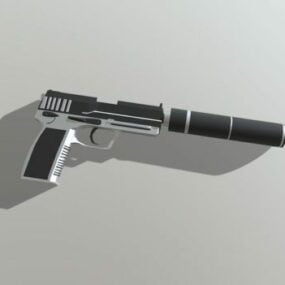 3д модель ручного пистолета Usps
