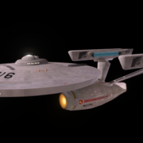 Uss Endeavour Sci-fi Spaceship 3d model