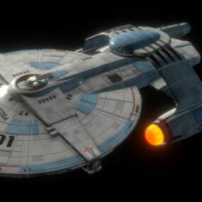 Uss Saratoga Star Trek rymdskepp 3d-modell