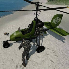 Ultra Hafif Helikopter Tasarımı 3D model