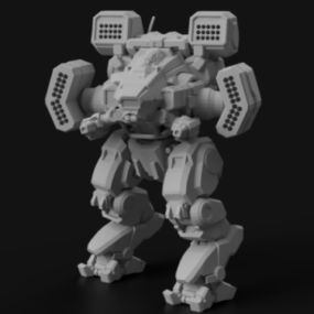 3d модель персонажа Viking Robot Battletech