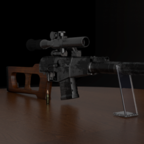 3д модель штурмового пистолета ВСС