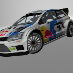 वीडब्ल्यू पोलो डब्ल्यूआरसी रेसिंग कार 3डी मॉडल