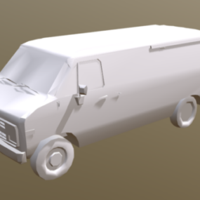 Model 3D zabytkowego samochodu kempingowego Vw
