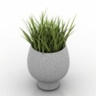 Plan d'herbe de vase en céramique