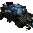 Diseño de furgoneta policial de vehículos de ciencia ficción