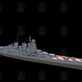 ヴェネツィア巡洋戦艦3Dモデル