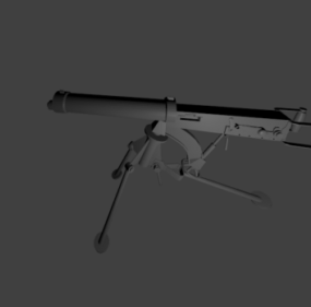Weapon Vicker Machine Gun 3d model