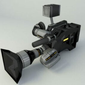 Modello 3d della videocamera cinematografica