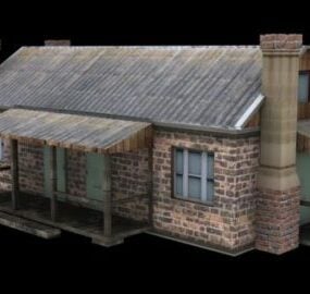 Dorfhaus Haus Lowpoly 3d Modell