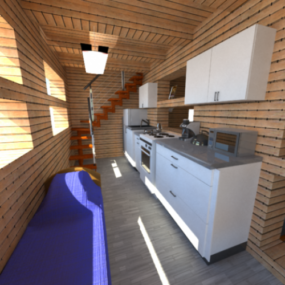 Köy Modern Ev İçi 3d modeli