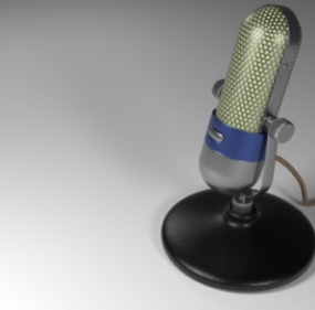 Вінтажна 3d модель мікрофона