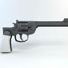 Modelo 3d de arma de revólver antigo