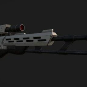 Model 3d Senjata Viper Sniper Rifle Gun