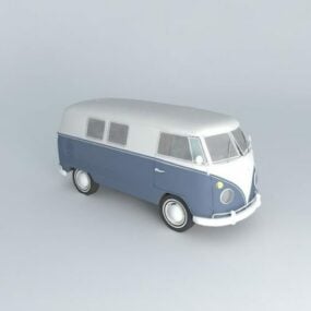 Oldtimer-Bus Volkswagen Kombi 1967 3D-Modell