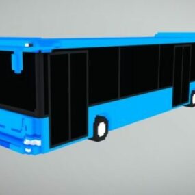3д модель зеленого микроавтобуса