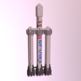 Mô hình 3d tàu vũ trụ tên lửa