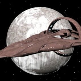 3д модель футуристического космического корабля Xship