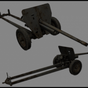 2д модель оружия Второй Мировой войны Японии Артиллерия