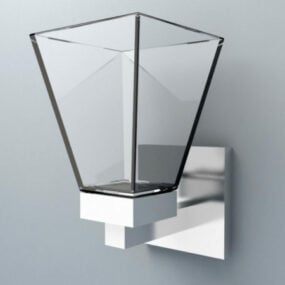 Glass Wall Lamp Design 3d model