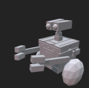 Robot Character Bring The Secret Box 3d-modell
