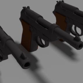 Walther P38 Gun Weapon 3d model