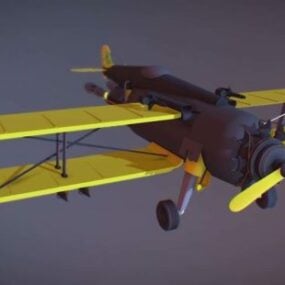 5д модель маленького самолета Bd3j
