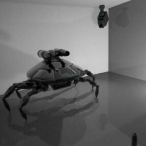Modello 3d del robot granchio di guerra