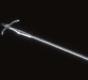 Wapen Warrior Sword Laag Poly 3D-model