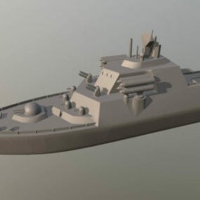 يو اس اس سفينة حربية جديدة نموذج 3D