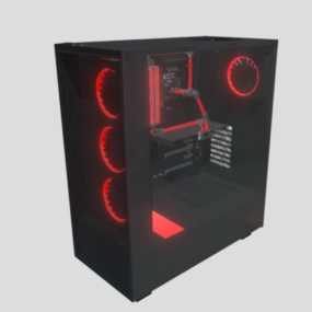 Tietokone CPU Case Vesijäähdytteinen 3D-malli