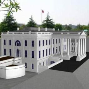 Model 3d Rumah Putih Kerajaan Kami