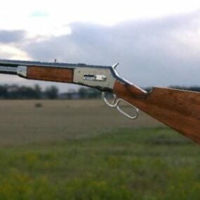 Old Winchester Rifle Gun 3d model